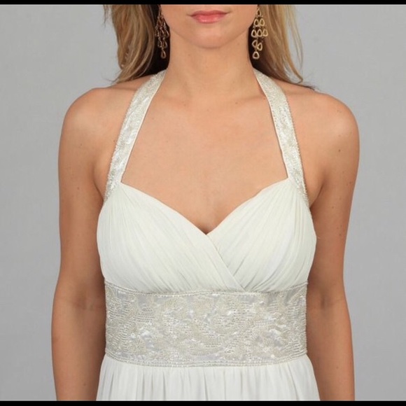 NWT Oleg Cassini  beaded halter formal dress - 14 - Picture 2 of 6